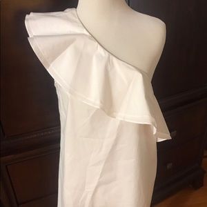 Vince Camuto one shoulder blouse with ruffle NWT